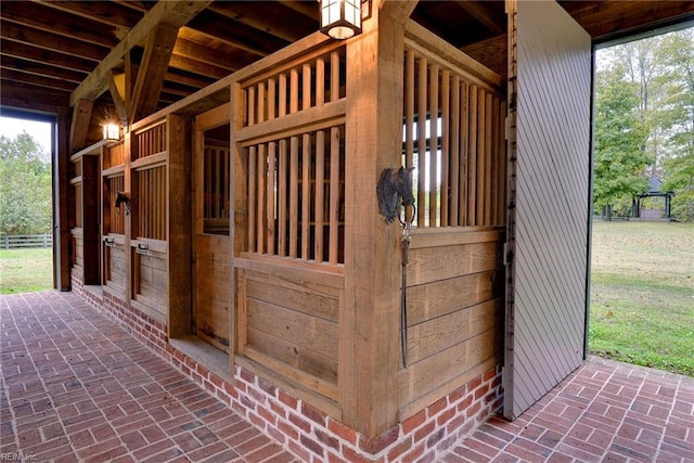 view of stable with an outdoor structure