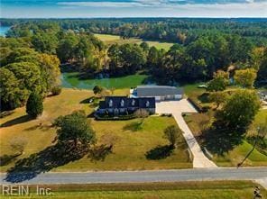 364 Millers Ln, Susan, VA 23163 - aerial view with a forest view