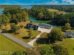 364 Millers Ln, Susan, VA 23163 - aerial view featuring a water view