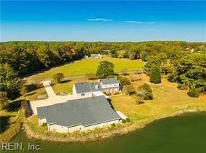 364 Millers Ln, Susan, VA 23163 - bird's eye view featuring a wooded view
