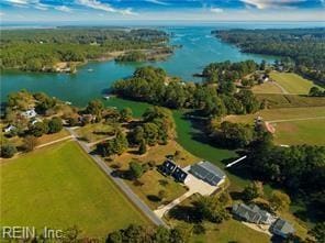 364 Millers Ln, Susan, VA 23163 - birds eye view of property with a water view and a view of trees