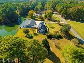364 Millers Ln, Susan, VA 23163 - aerial view with a wooded view