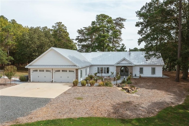 ranch-style home with a garage