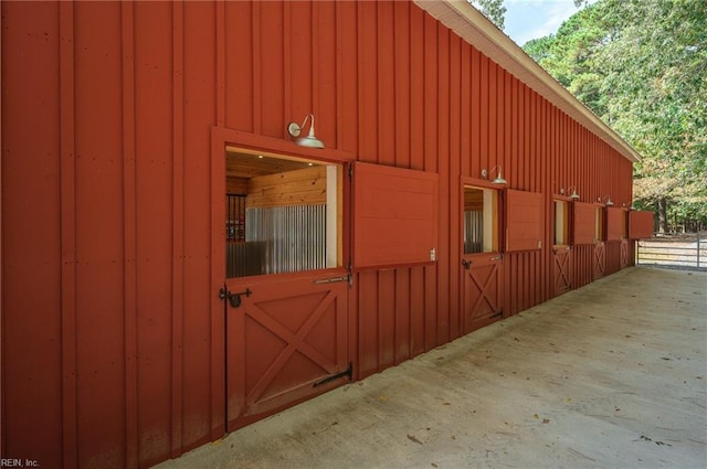 view of stable with an outdoor structure