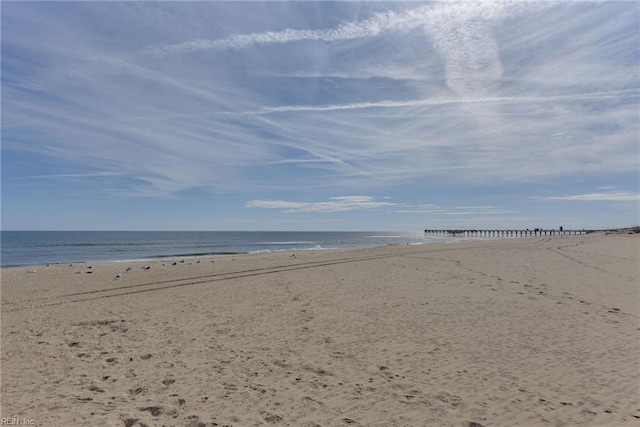 water view featuring a beach view