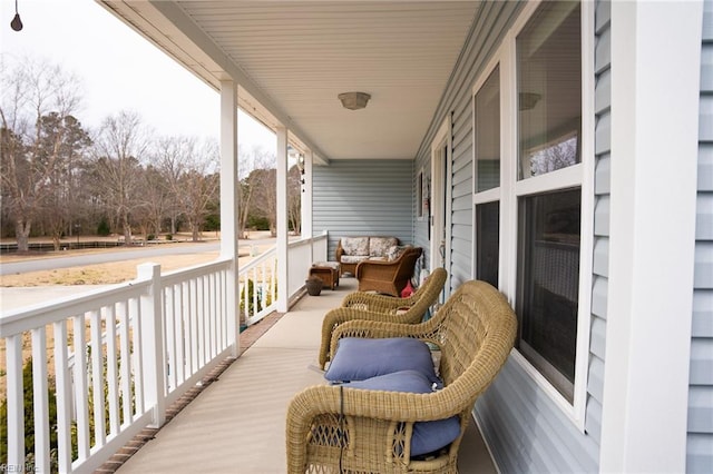 balcony with covered porch