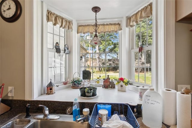 dining area with a chandelier