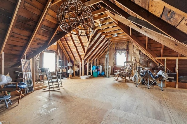 attic with a healthy amount of sunlight