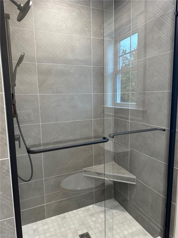 bathroom with walk in shower