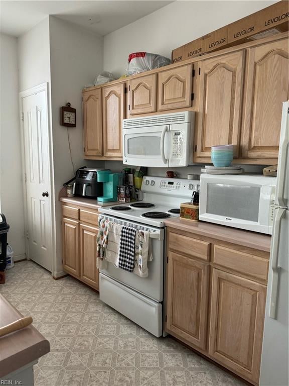 kitchen with white appliances