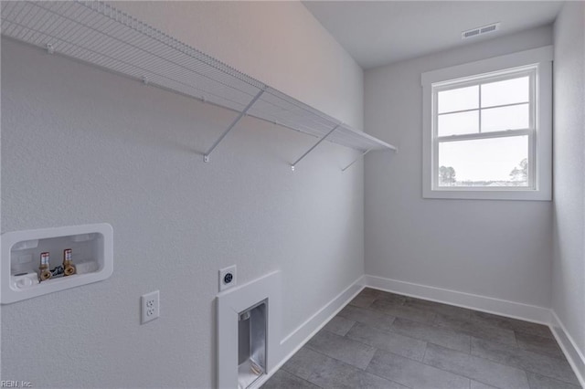 laundry room with washer hookup and hookup for an electric dryer