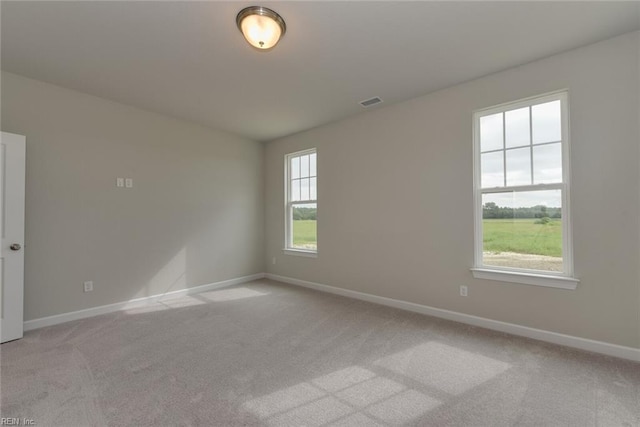 carpeted empty room featuring a wealth of natural light