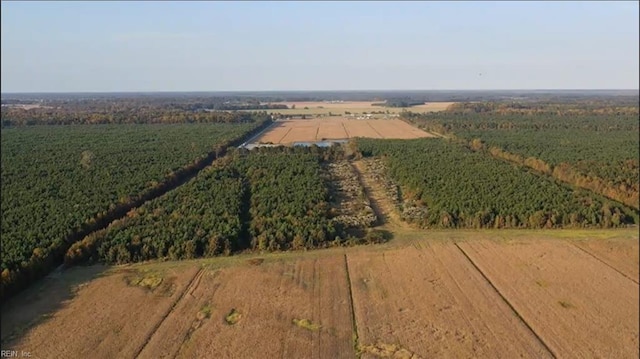 bird's eye view featuring a rural view