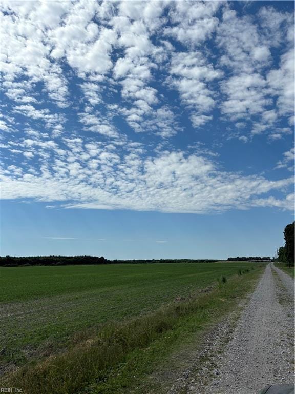 view of street featuring a rural view