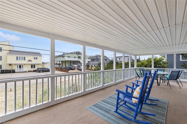 view of sunroom / solarium