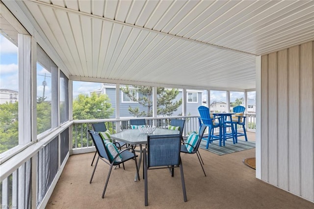 view of sunroom