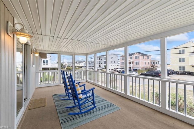 view of sunroom / solarium