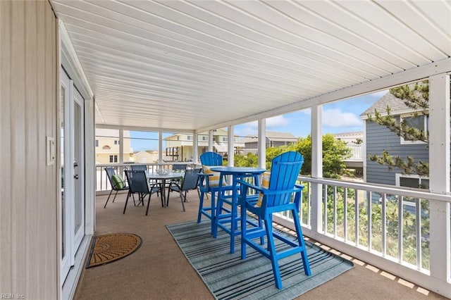 view of sunroom / solarium