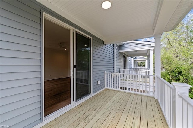 view of wooden deck