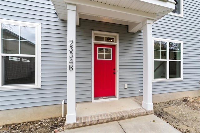 view of doorway to property