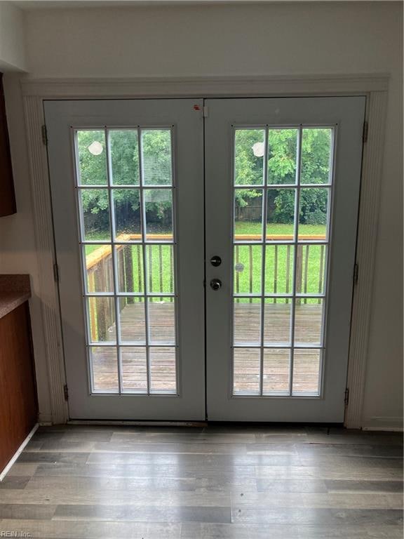 entryway with a wealth of natural light and french doors