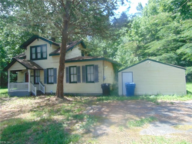 bungalow with a porch