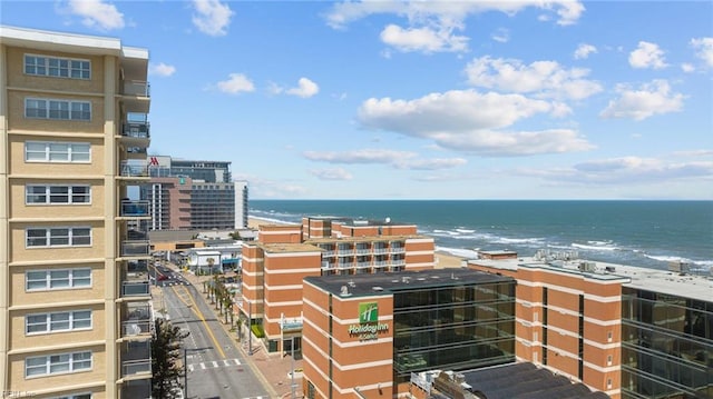 property's view of city with a water view