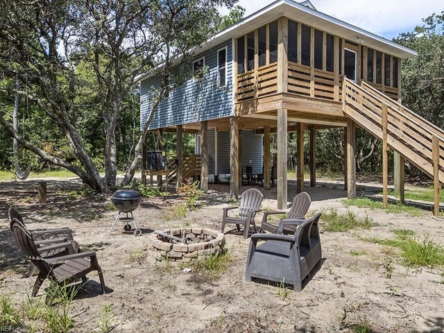 view of front of property with a sunroom