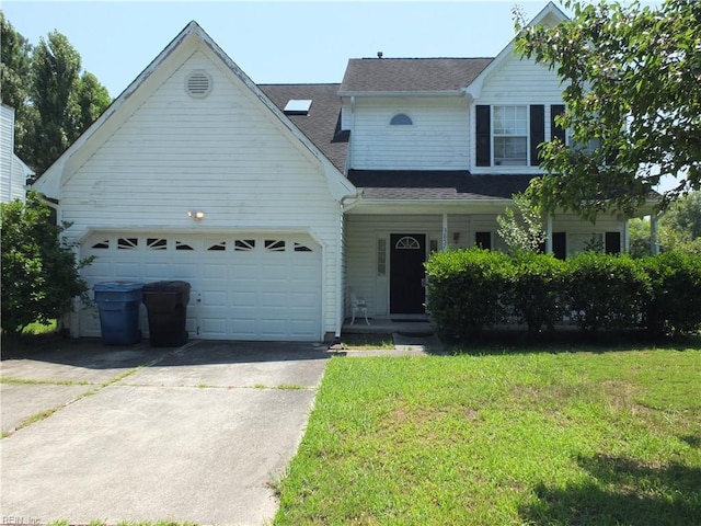 view of front of property with a front yard