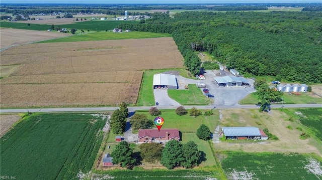 drone / aerial view featuring a rural view