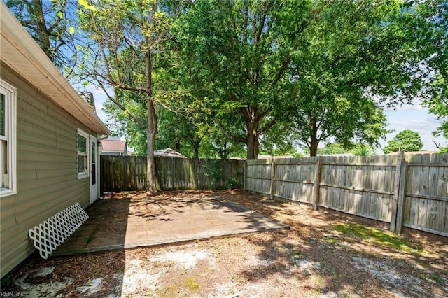 view of yard with a patio