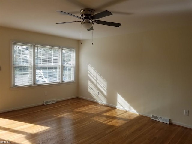 8530 Orcutt Ave, Hampton, VA 23605 - unfurnished room with ceiling fan and wood finished floors