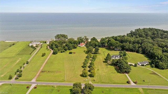 aerial view with a rural view