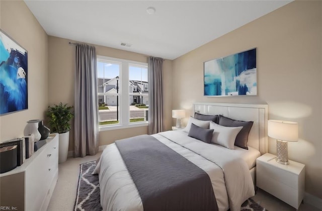 bedroom featuring carpet flooring