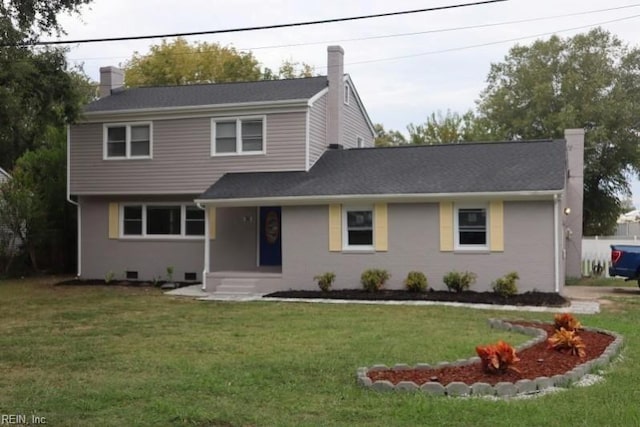 view of front property featuring a front yard