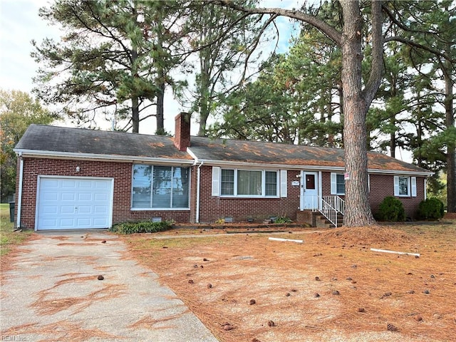 ranch-style house with a garage