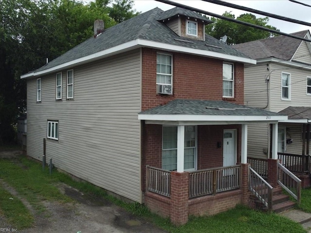 view of front of house with covered porch