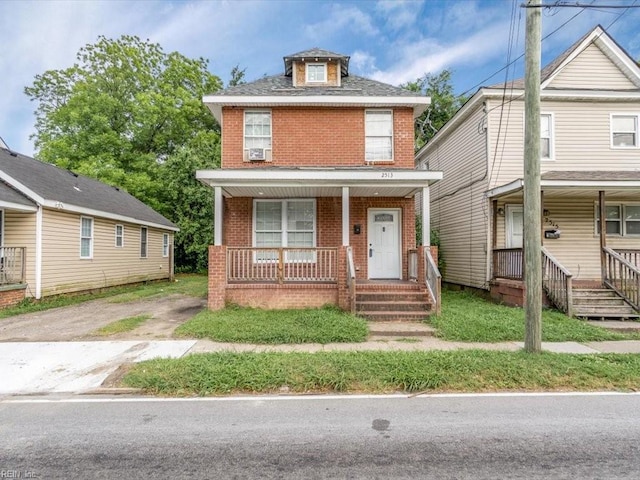 view of front of house featuring covered porch