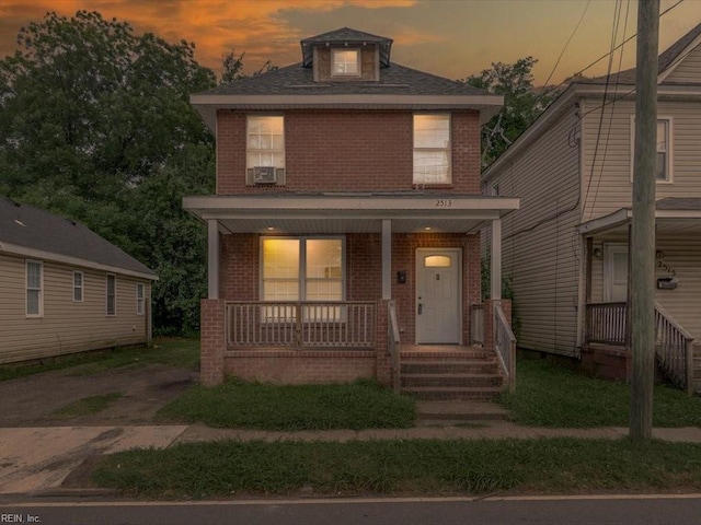 view of front of home featuring a porch