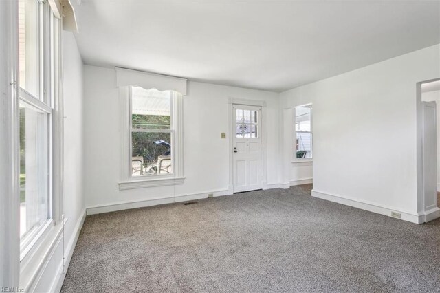 view of carpeted entryway