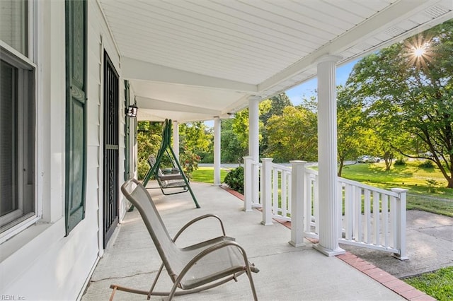 view of patio with covered porch