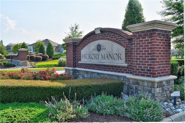 view of community sign