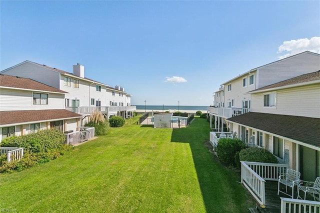 view of yard featuring a residential view