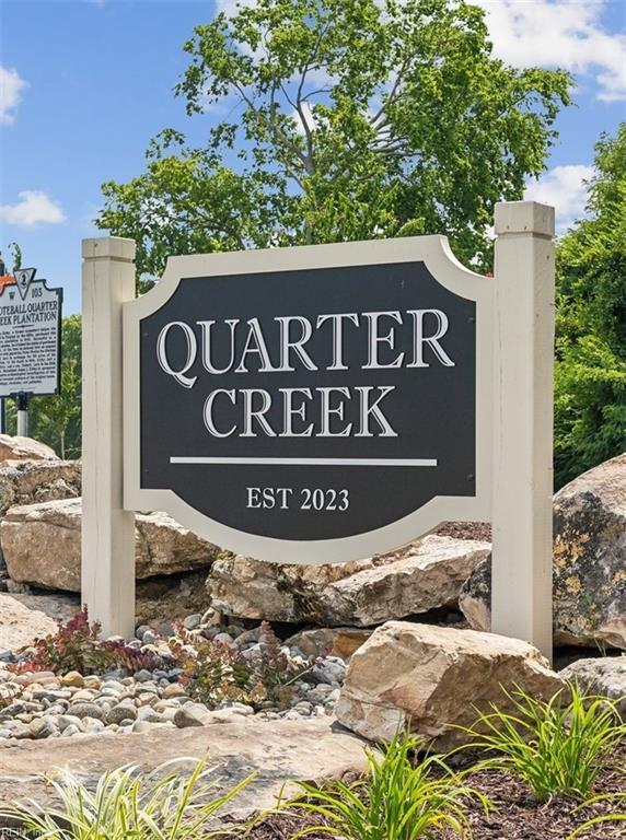 view of community sign