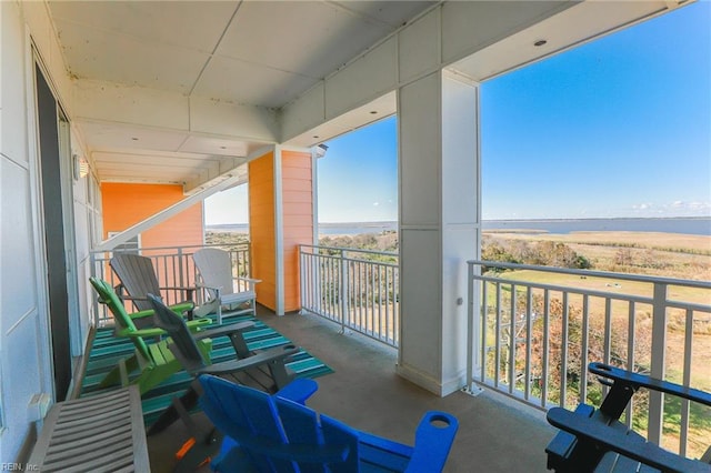 balcony with a rural view