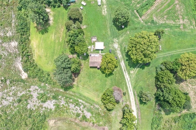 aerial view featuring a rural view