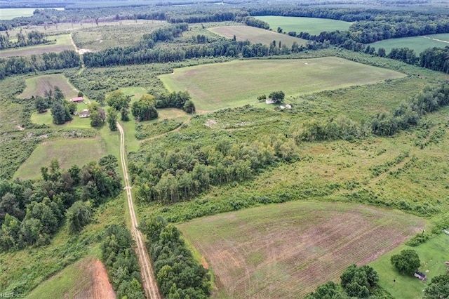 bird's eye view featuring a rural view