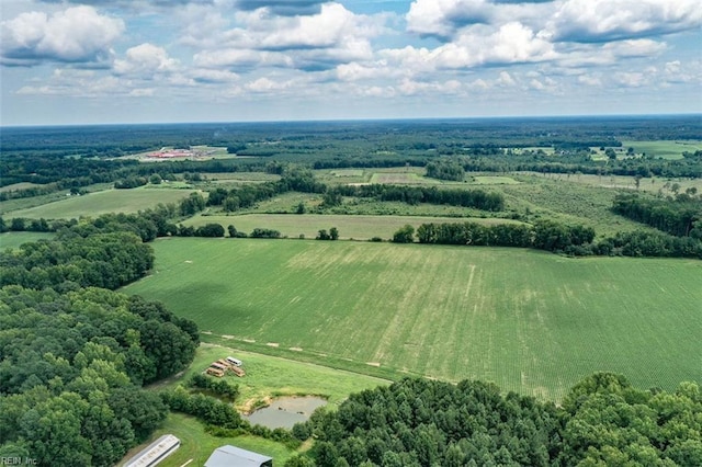 bird's eye view featuring a rural view