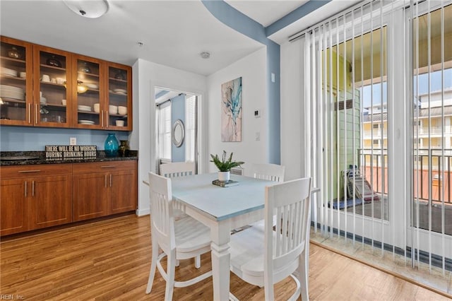 dining room featuring light wood-style floors