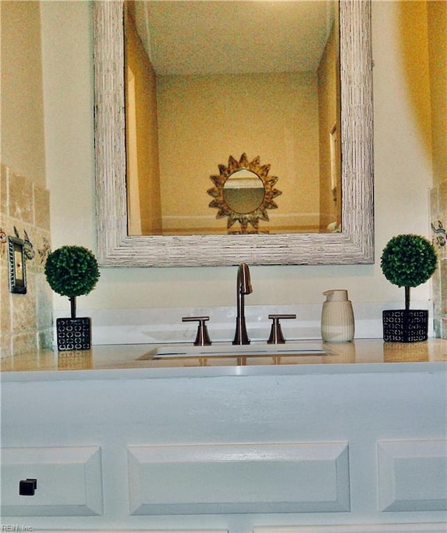 room details with vanity